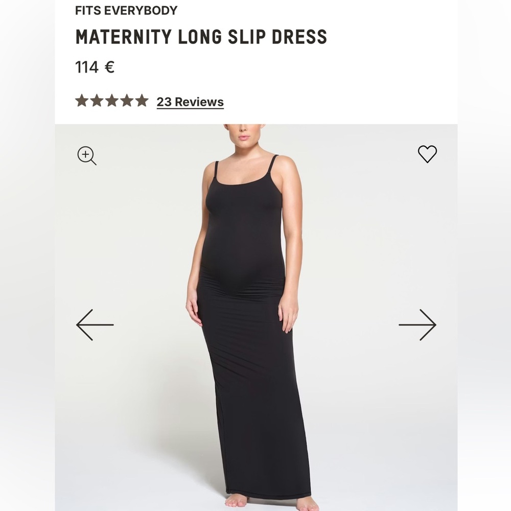 SKIMS Elegant Black Maternity Maxi Dress